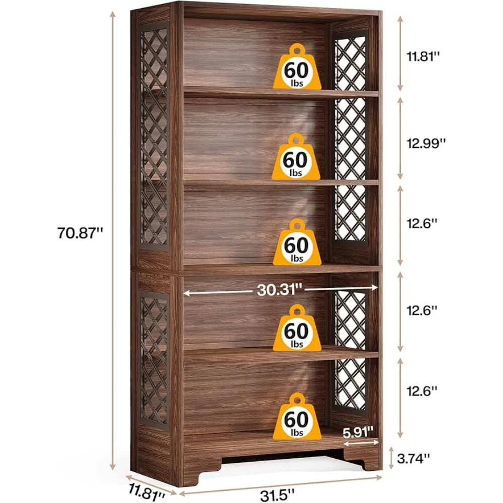 6-Tier Bookcase, 70.8