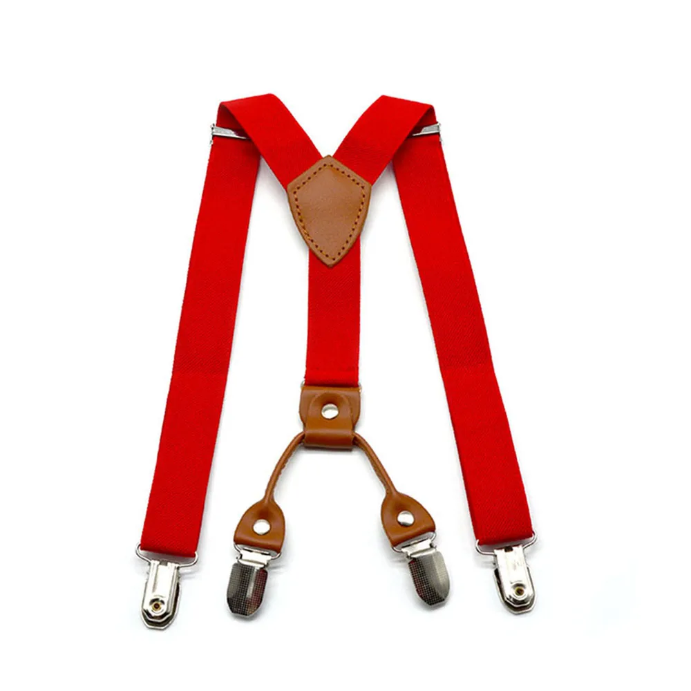 Kids Children Adjustable Suspenders Braces Clip-on Elastic For Boys Girls