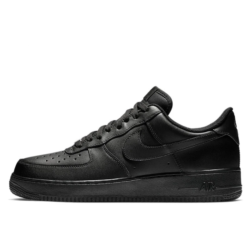 Nike Air Force 1 07 Men Woman Skateboarding Shoes Classics All Black Genuine leather Non-slip Comfortable af1 Running Sneakers