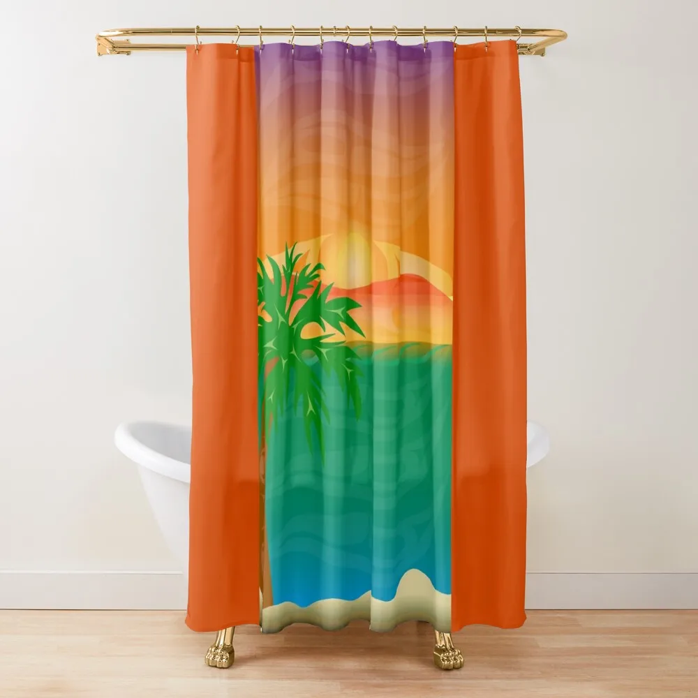 

Tropical Daydreams Shower Curtain For Shower Funny Shower Modern Bathroom Accessories Curtain