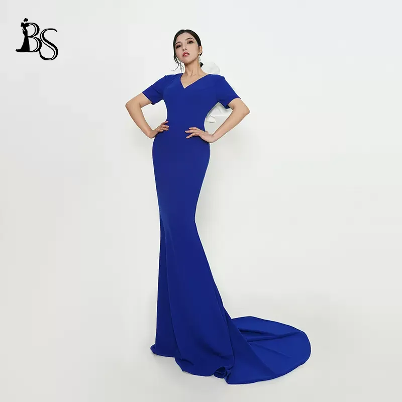 

Baisha Custom Evening Dress Celebrities Same Style 3d Flower Handmade Beaded Mermaid Gown Long Skirt H904 vestidos de noche