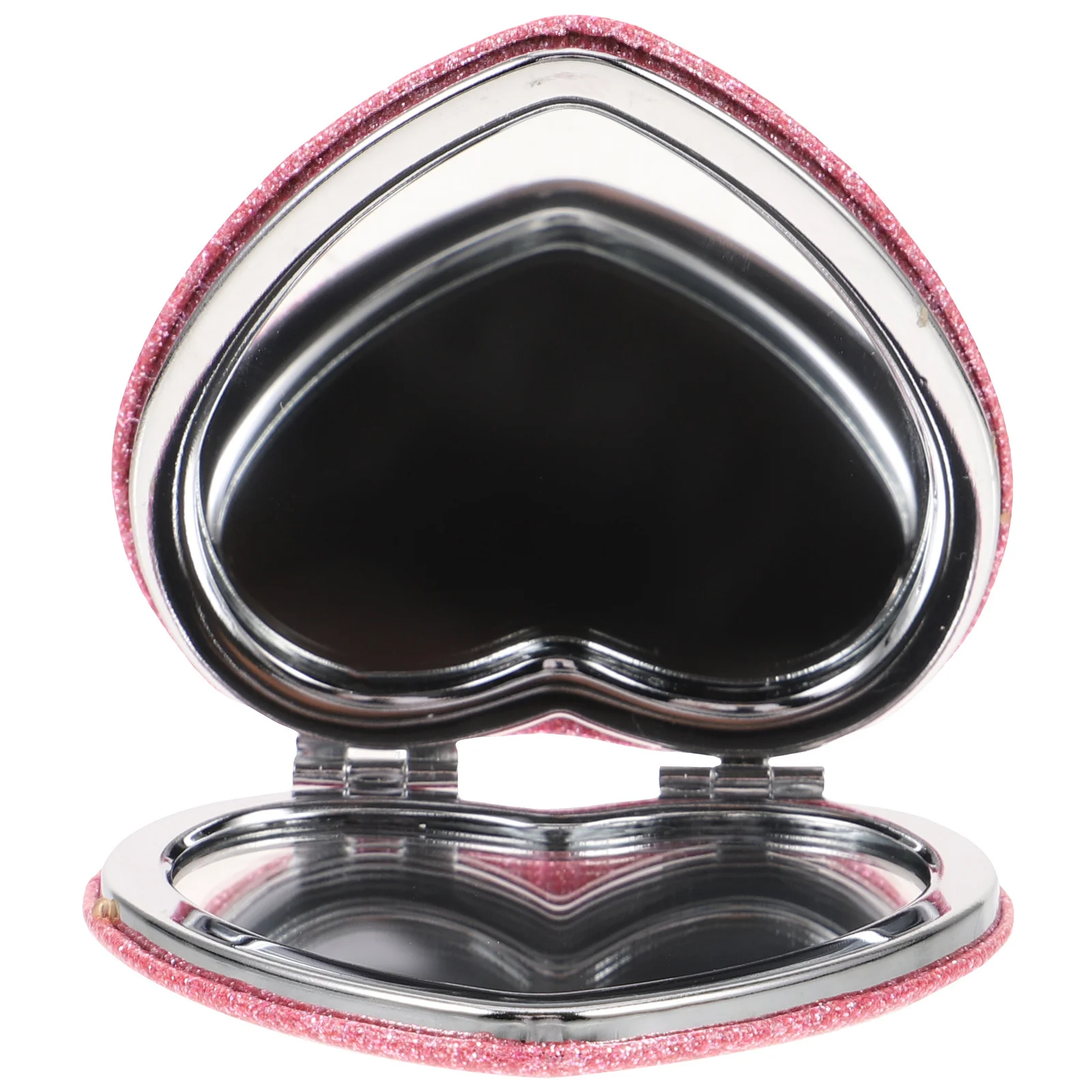 Miroir de maquillage design cœur mignon, petite taille compacte, facile à transporter dans le sac, cadeau idéal pour son miroir de voyage pliant
