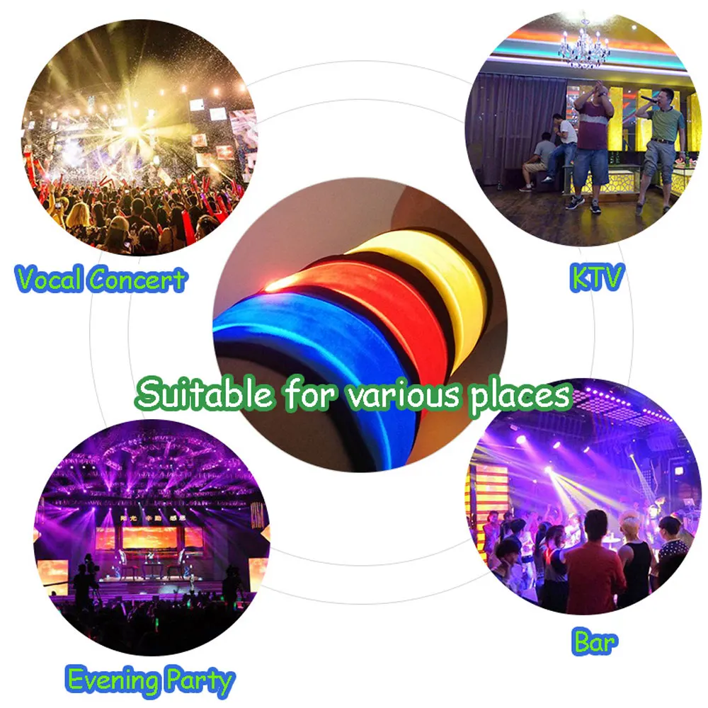 LED فلاش سوار مضيئة تشغيل شارة الدراجات تحذير معصمه متوهجة صفعة حزام النيون ضوء بار الدعائم الطرف