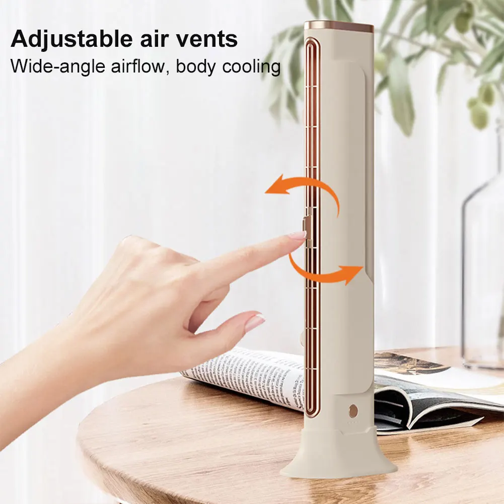 Ventilatore da tavolo Prese d'aria regolabili Ventilatore senza lama Ventilatore salvaspazio per camera da letto Home Office Room
