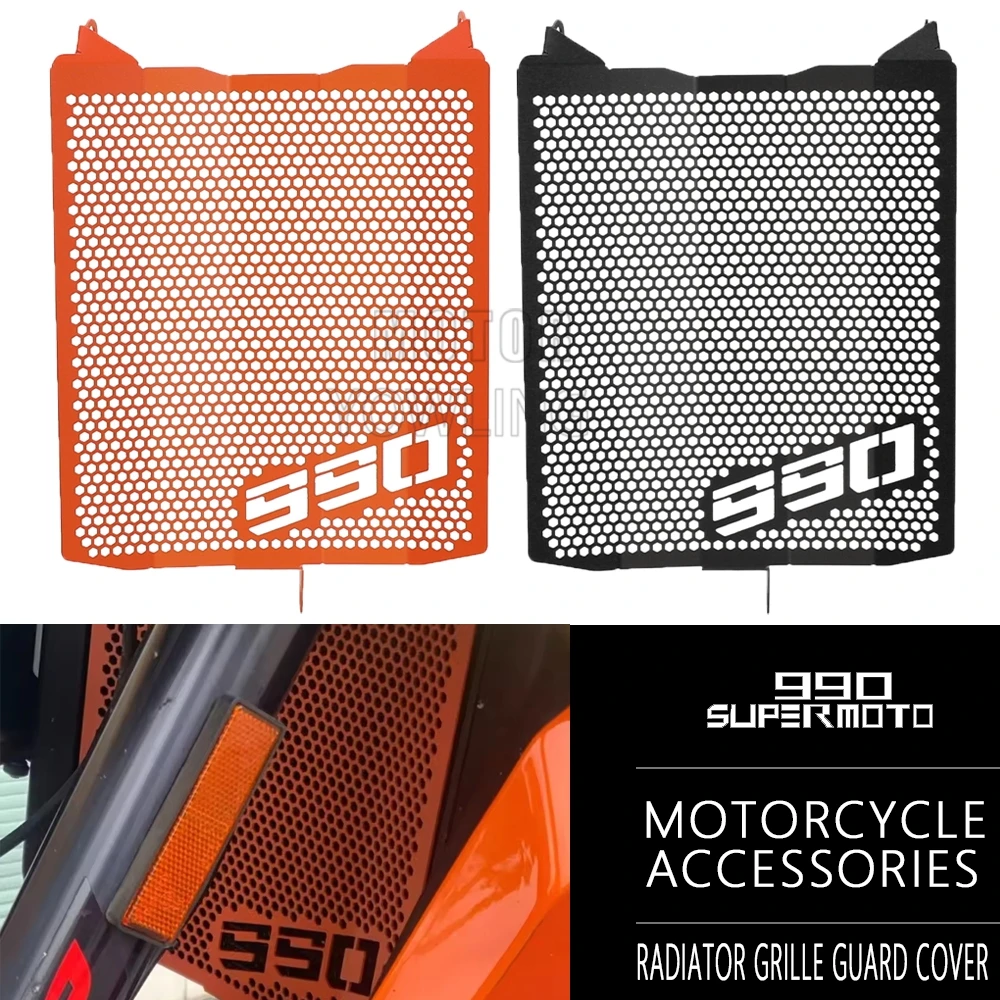 

For 990 Supermoto SMT SM R LC8 2009 2010 2011 2012 2013 2014 Motorcycle Accessories Grille Radiator Guard Cover Protector Part