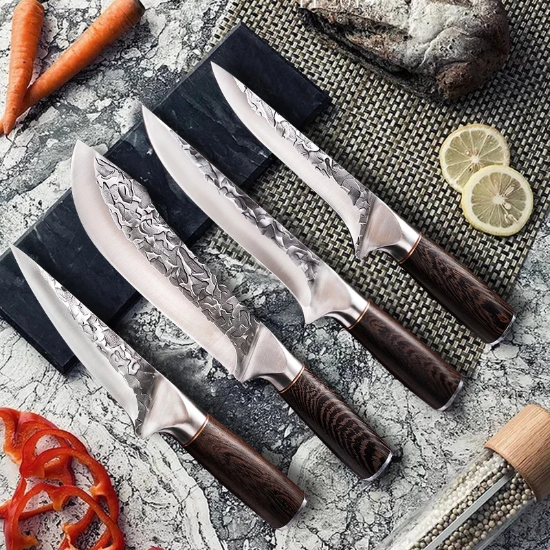 

Hand forged slaughter boning knife skinning and cutting knife stainless carbon steel for cutting meat fish fruit kitchen knife