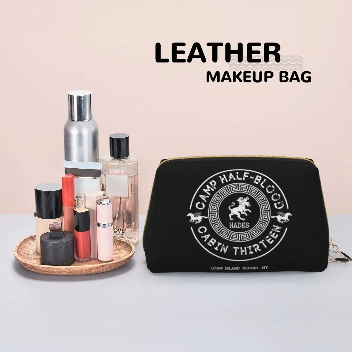 Cabin Thirteen Hades Percy Jackson Camp Half-Blood Women Cosmetic Bags Travel Makeup Organizer Pouch Toiletry Storage