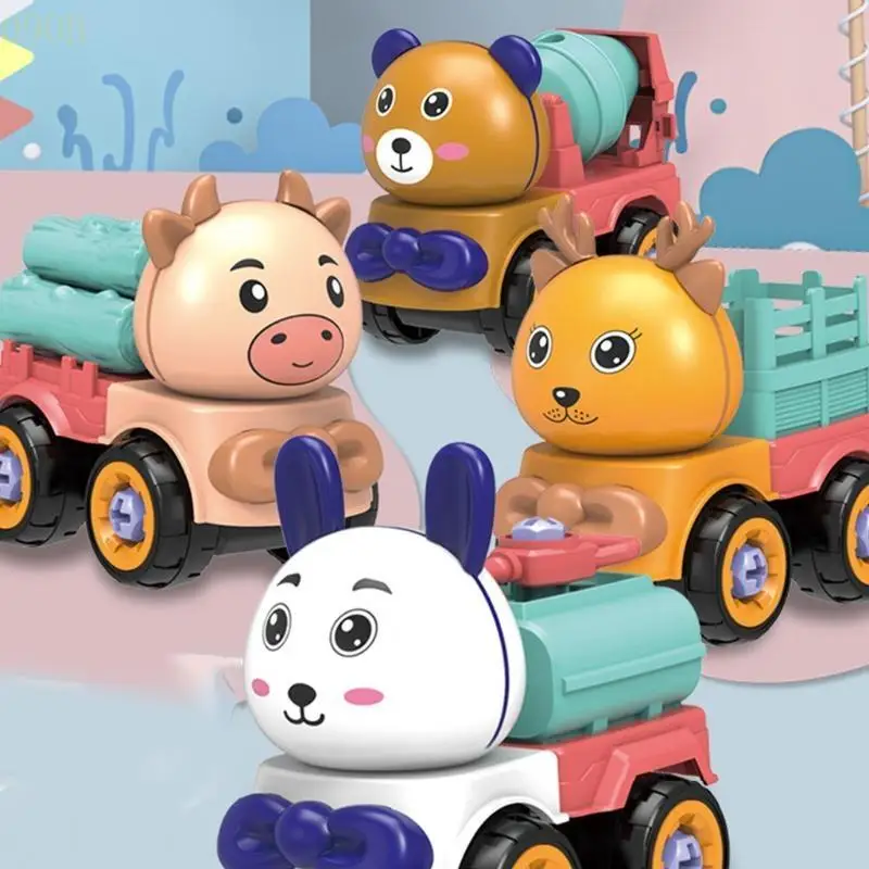 

090b Детский винт DIY SET Transporter Sprinkler Cart Truck Съемные образовательные игрушки