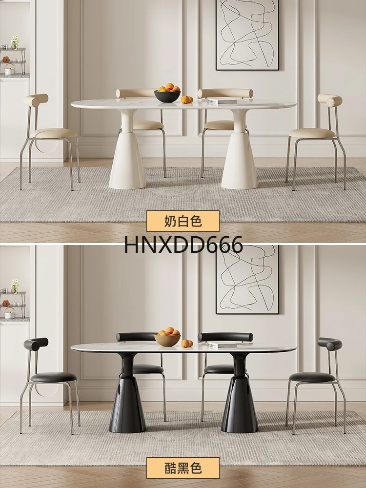 Combinação moderna e minimalista de mesa de jantar e cadeira em ardósia preta