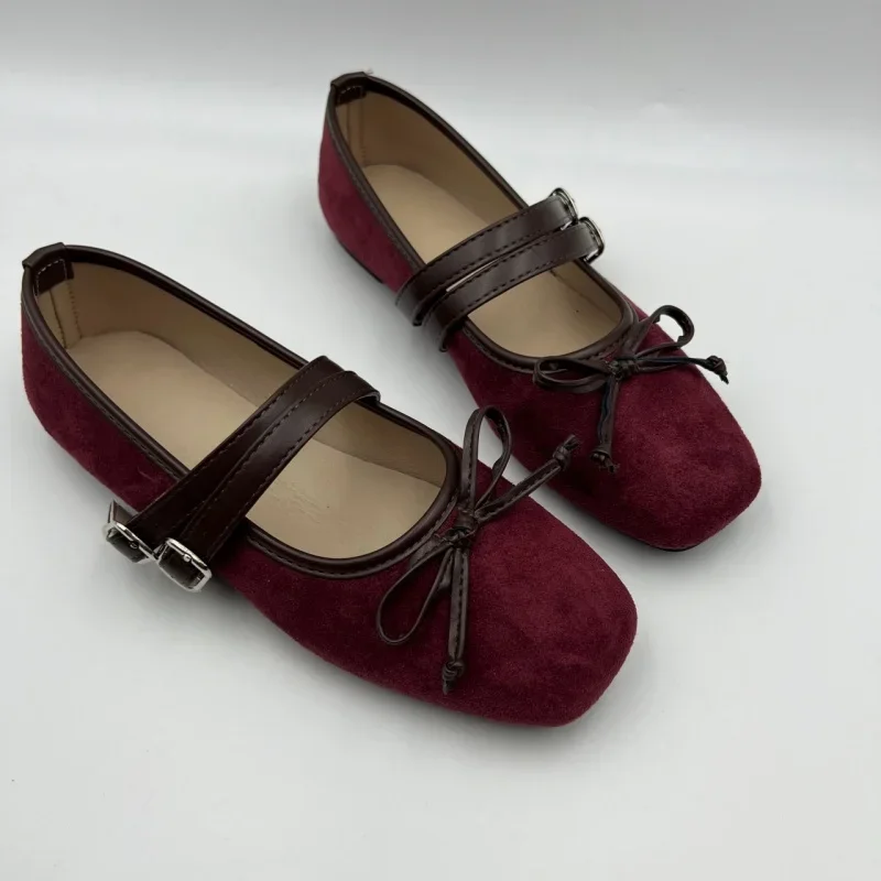 *Hot Selling in Spring and Autumn Comfortable Square Toe Flat Shoes for Women Fashionable New Elegant and Sexy Casual Work Shoes