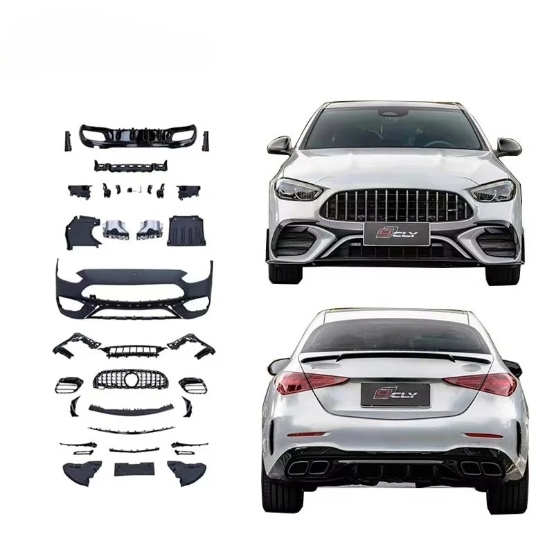 

Car Bumper for C-class W206 Upgrade C63s Body Kit Front Bumper Grille Side Skirt Rear Bumper Diffuser 2022 2023