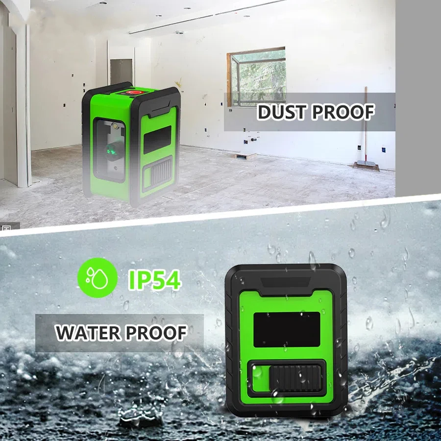 Laser Level Meter 2-Lines Cross Green Level Laser Horizontal & Vertical Nivel Laser Self-Leveling лазерный уровень HILDA