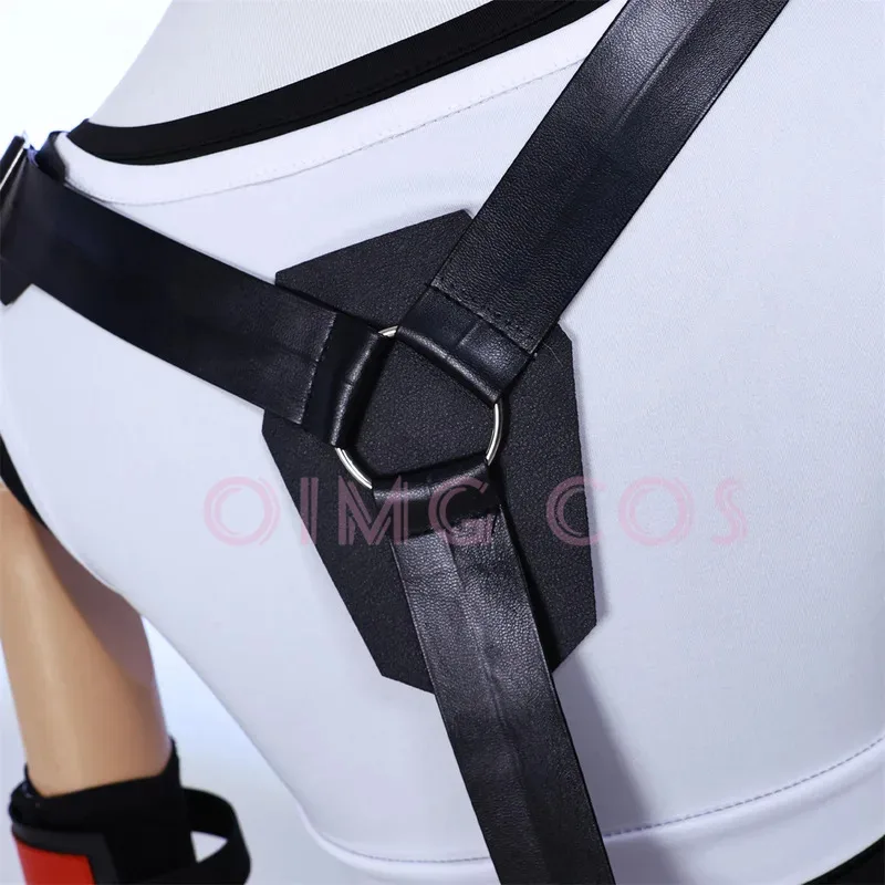 Disfraz de Tifa Lockhart, uniforme de carnaval, peluca, disfraces de Halloween de Anime, juego para mujer