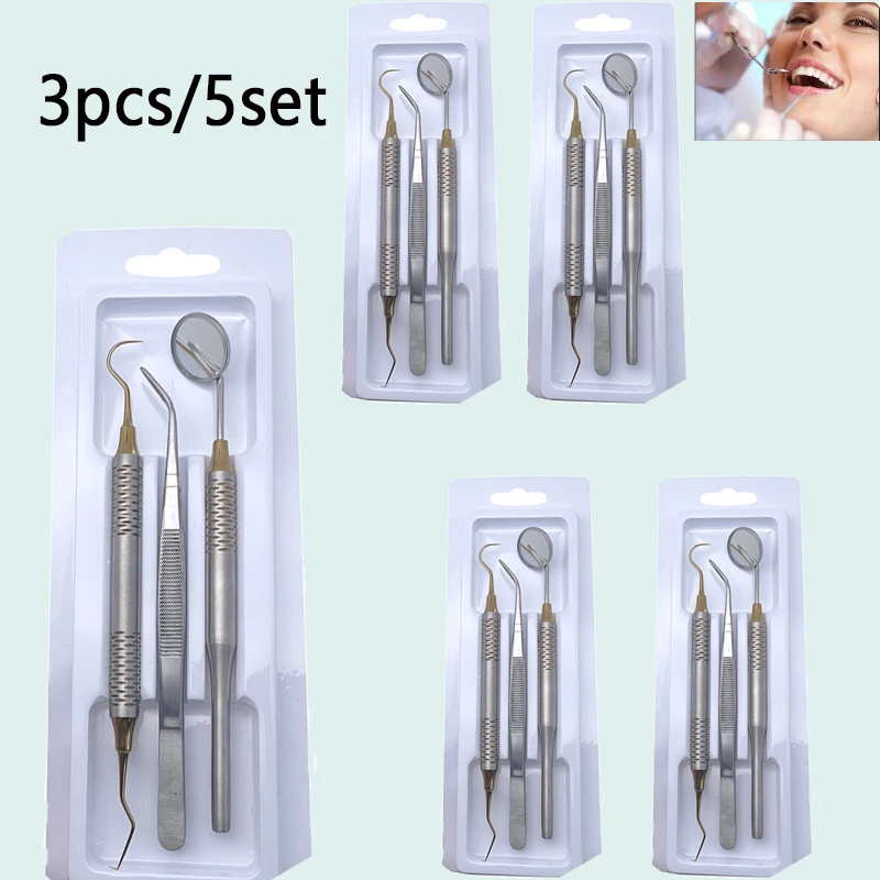 

Dental Mouth Mirror Stainless Steel Tweezers Curve Probe Dentist Instrument Teeth Care Cleaning Whitening Tools