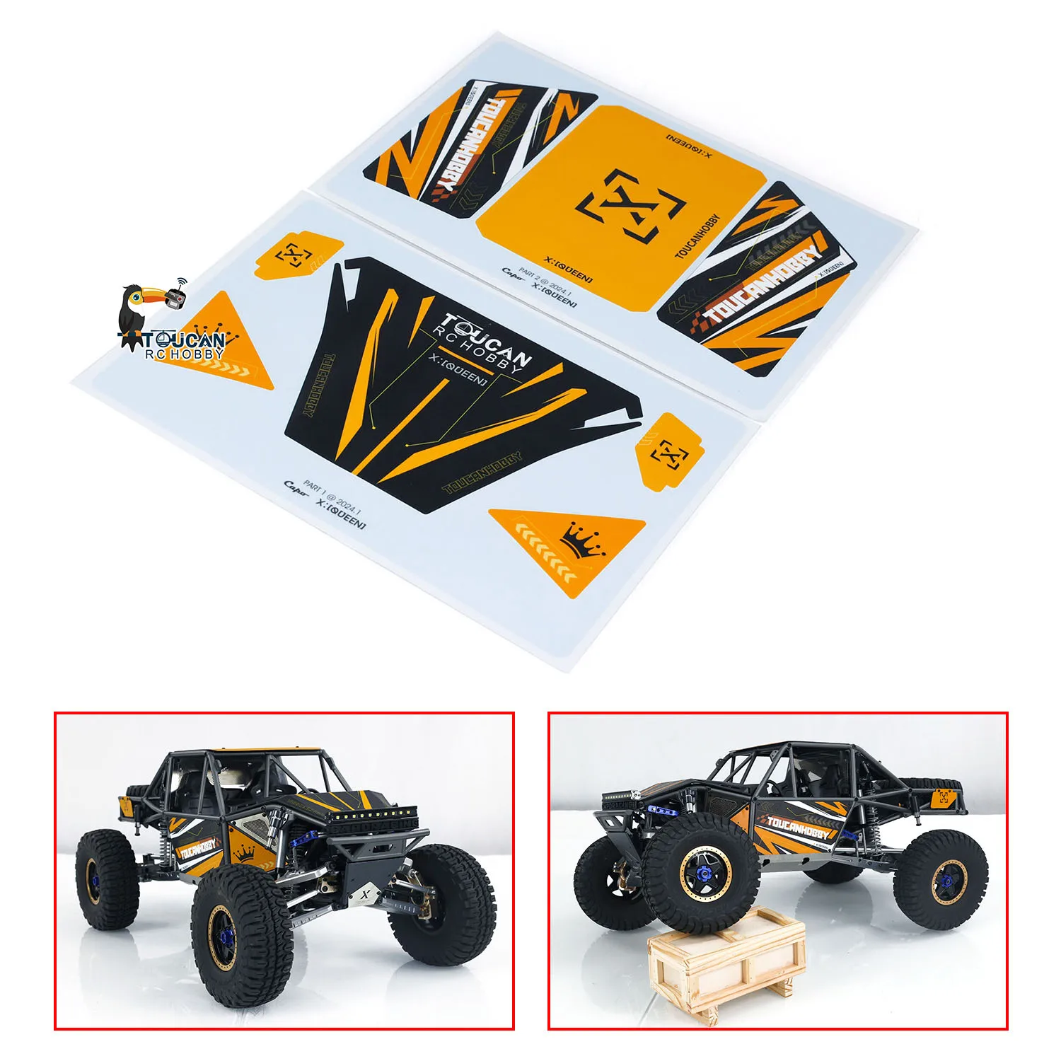 

Toucan RC Hobby Spare Parts Customized Sticker Accessories for Toys Capo 1/8 RC Crawler Car U4 CD1582X Queen Model