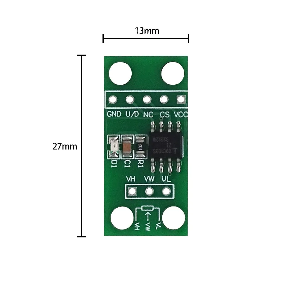 X9C103S/X9C503S module 10K/50K adjustable 100th order digital potentiometer circuit board module