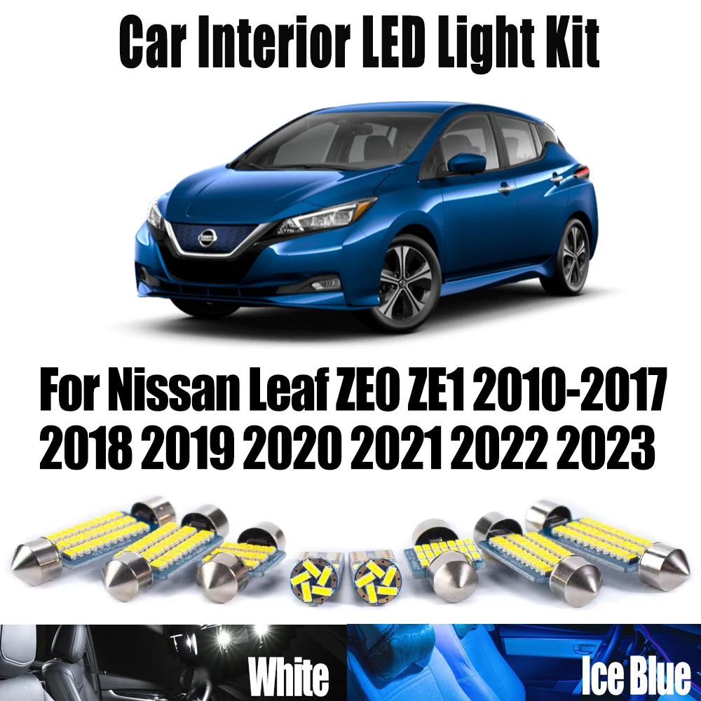 

Светодиодный комплект внутреннего освещения багажника Canbus для Nissan Leaf ZE0 ZE1 2010-2018 2019 2020 2021 2022 2023 Автомобильная лампа номерного знака