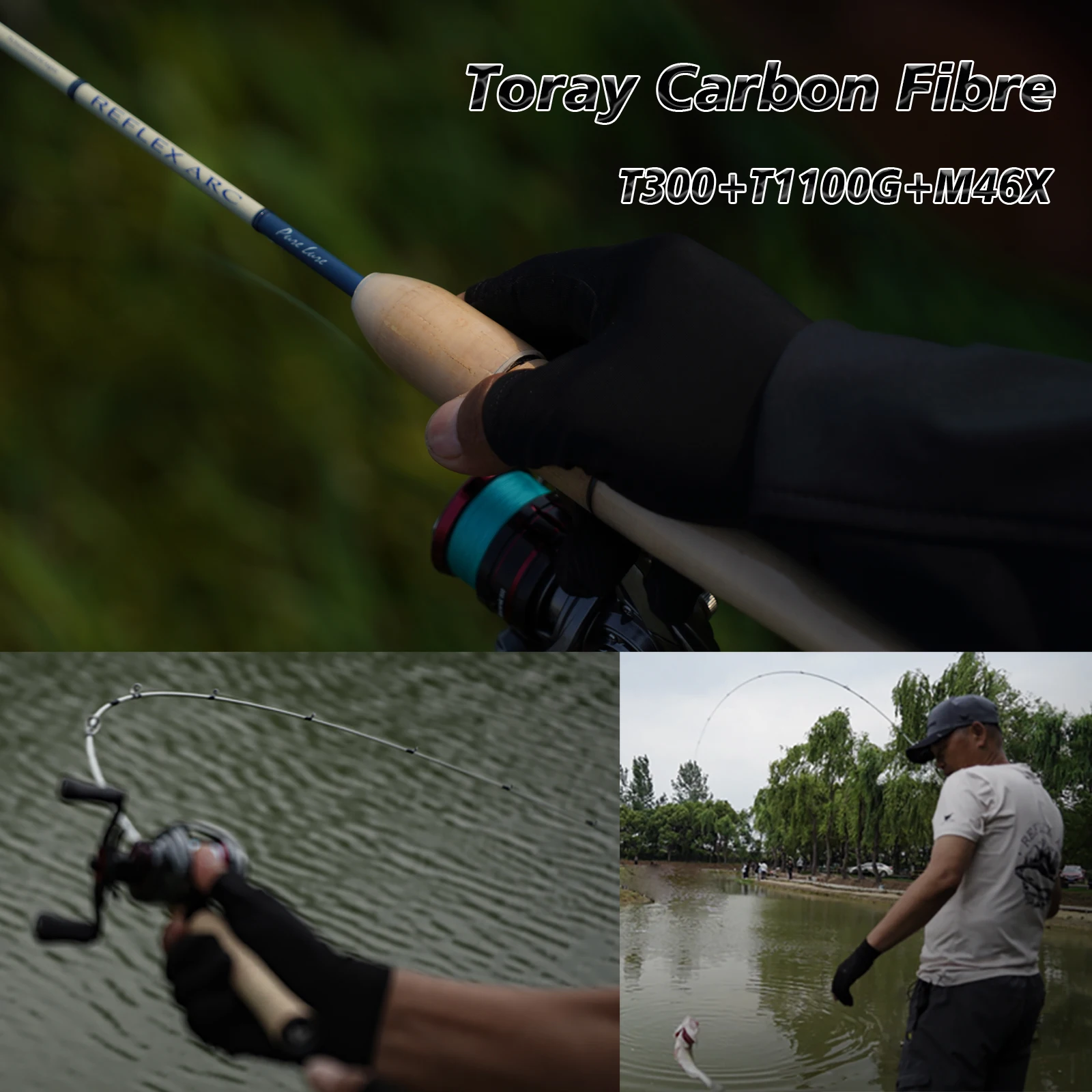 PURELURE REFLEX ARC Flick Cast 0.5-12g BFS Rod 6FT Toray Carbon T1100 FUJI SIC Ring Full Cork Reel Seat Trout Perch Bass Pike view 5
