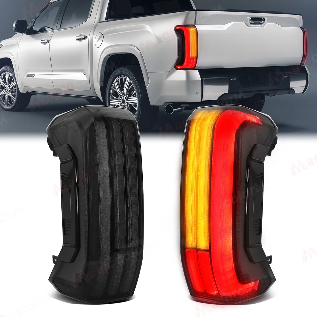 

1 Set LED Tail Lights Assembly For Toyota Tundra 2022 2023 Turn Signal Light Rear Brake Stop Driving Lamp 81550-0C130 3-Pin 12V