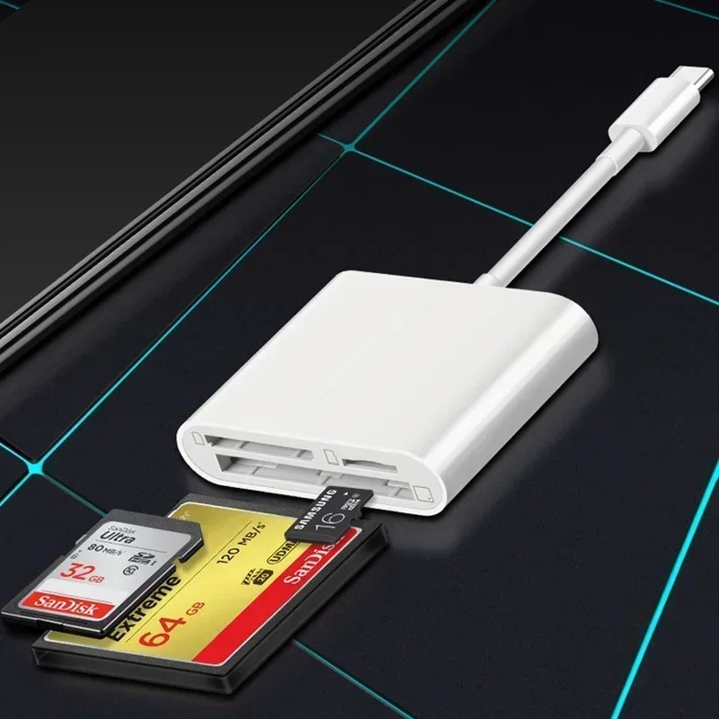 NIEUW Type-C Micro-adapter TF CF SD-geheugenkaartlezer Schrijver Compact Flash USB-C voor Pro Huawei voor Macbook USB type c-adapter