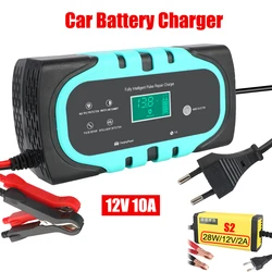 140W 10A 12V Car Battery Chargers EU Plug Adapter 100V-240V Input Pulse Repair Tools Smart Digital Accessories,S2 Charger 12V 2A