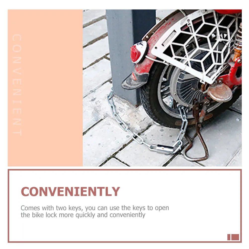 

Thickened For Bike Security Anti-Theft Cycling With Keys Waterproof Sturdy Bike Chain Portable Outdoor Travel Motorbike Safety