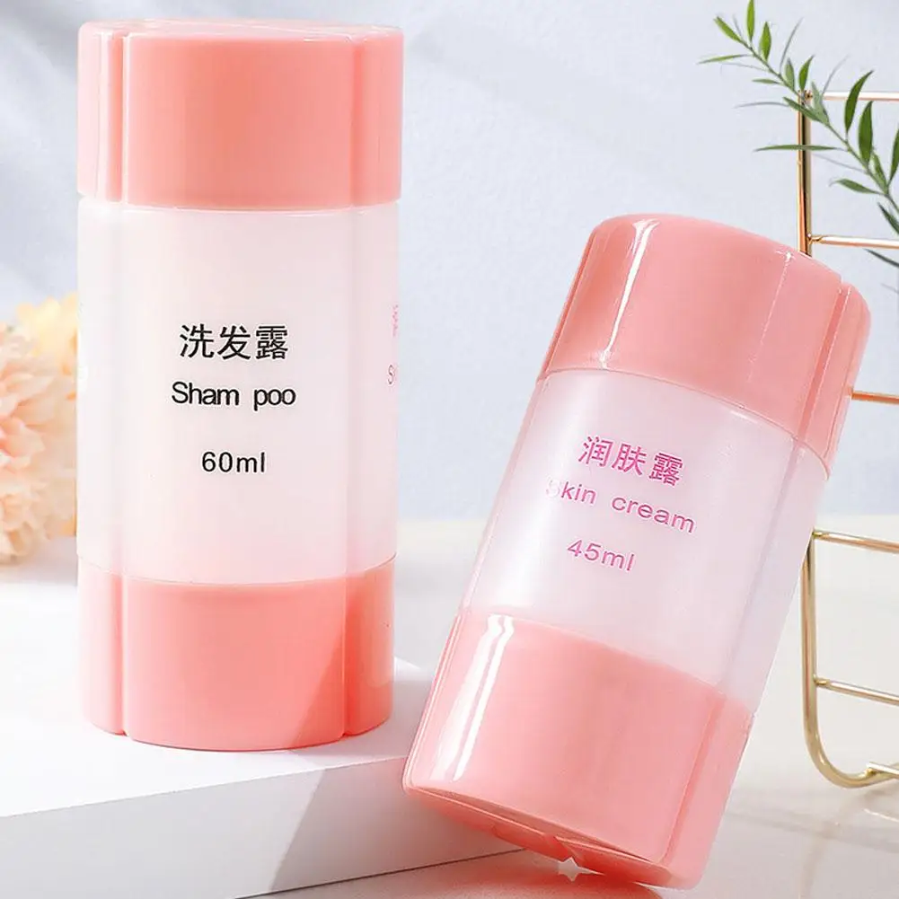 45ml/60ml 3 In 1 Reusable Travel Bottle Organized Leak Proof Soap Dispenser Dispensing Containers For Shampoo Lotion Soap