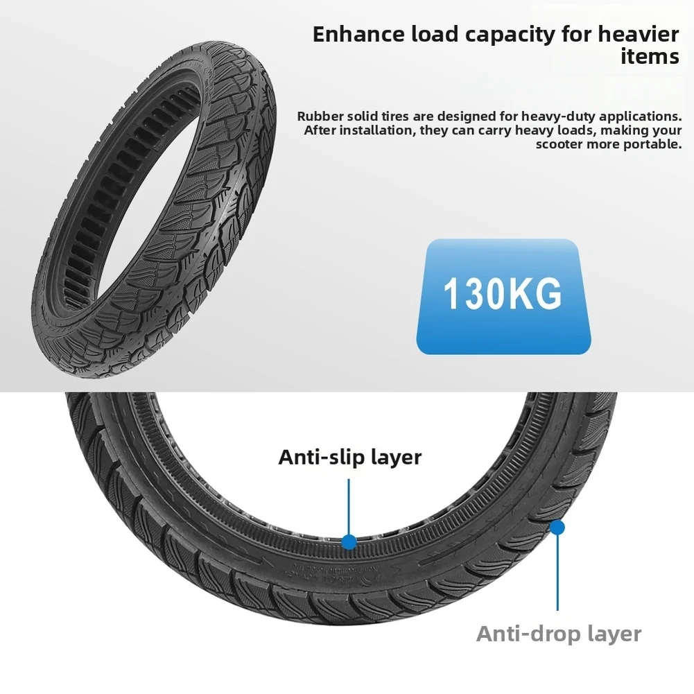 Solid Tire 14x2.5/2.5-10 for Electric Scooter Replacement Featuring For HONEYCOMB Core Design and Enhanced Traction