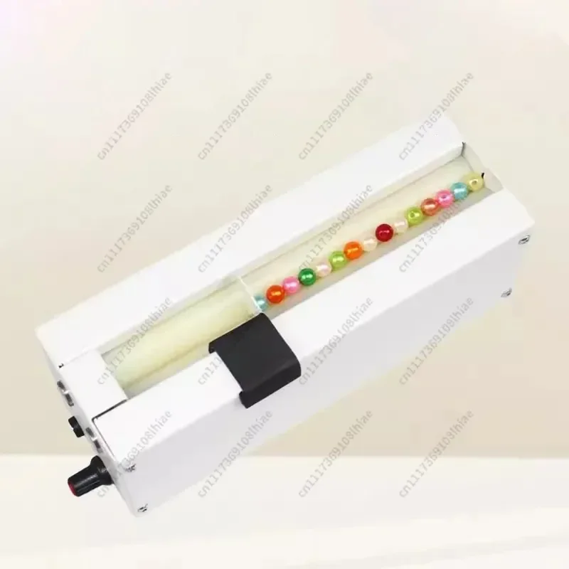 Single-Channel Electric Beading Machine - Automatic Bead Stringing Tool with Adjustable Length for DIY Bead Curtain Crafts