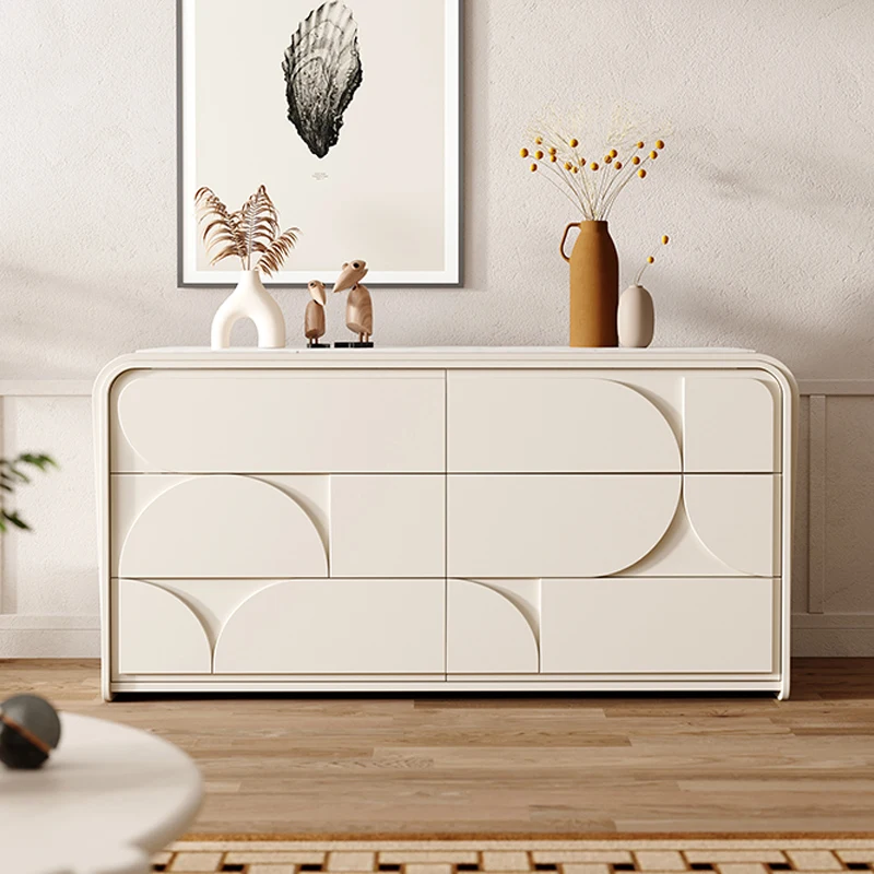 

Luxury cream wind six bucket porch cabinet, bedroom locker, simple modern household decoration cabinet