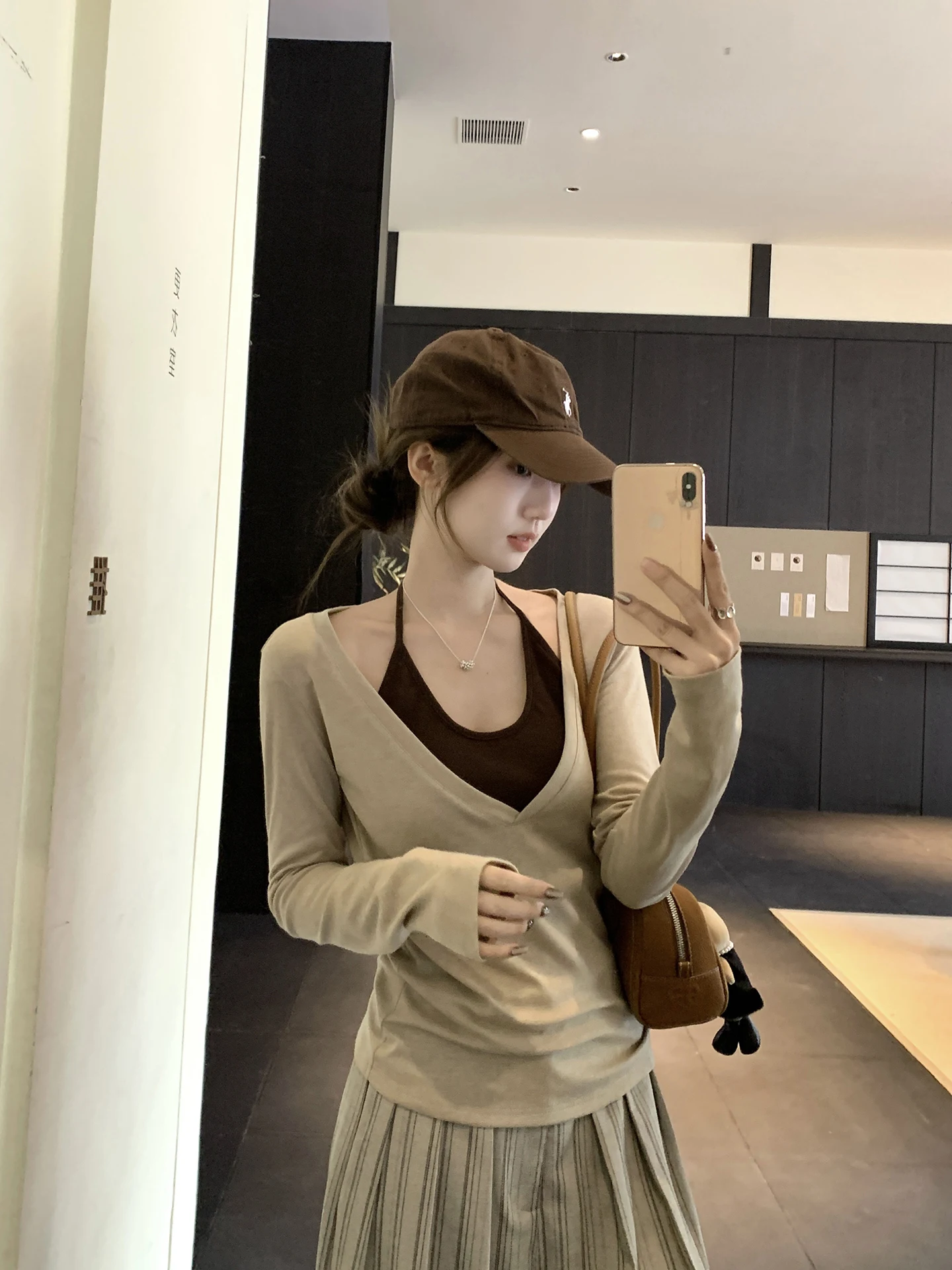 

Женский облегающий комплект из двух предметов с V-образным вырезом, топ с поясом и брюки, повседневный, модный, в стиле ретро, американский стиль