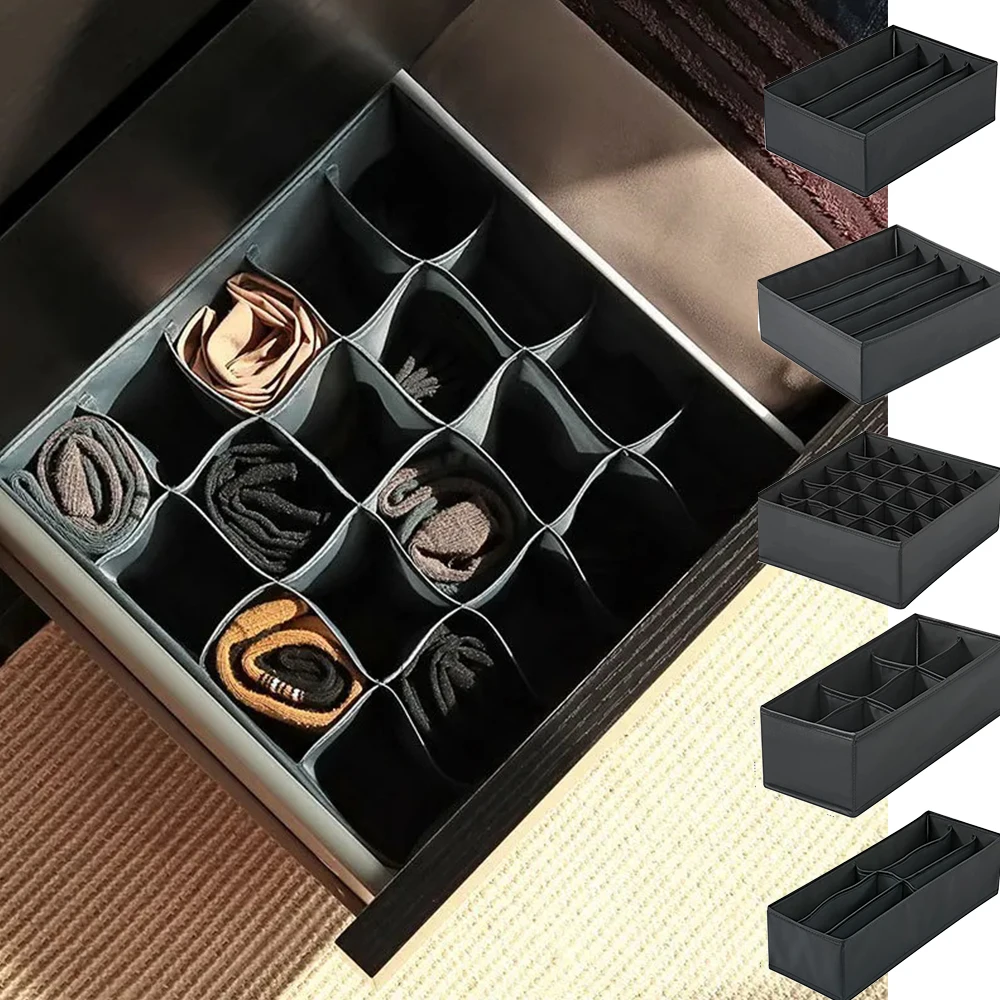 

1PC Wardrobe Underwear Organizer Storage Box Panties Sock Storage Boxes Wardrobe Organizer Cabinet Drawers Separator Bag 속옷 수납함