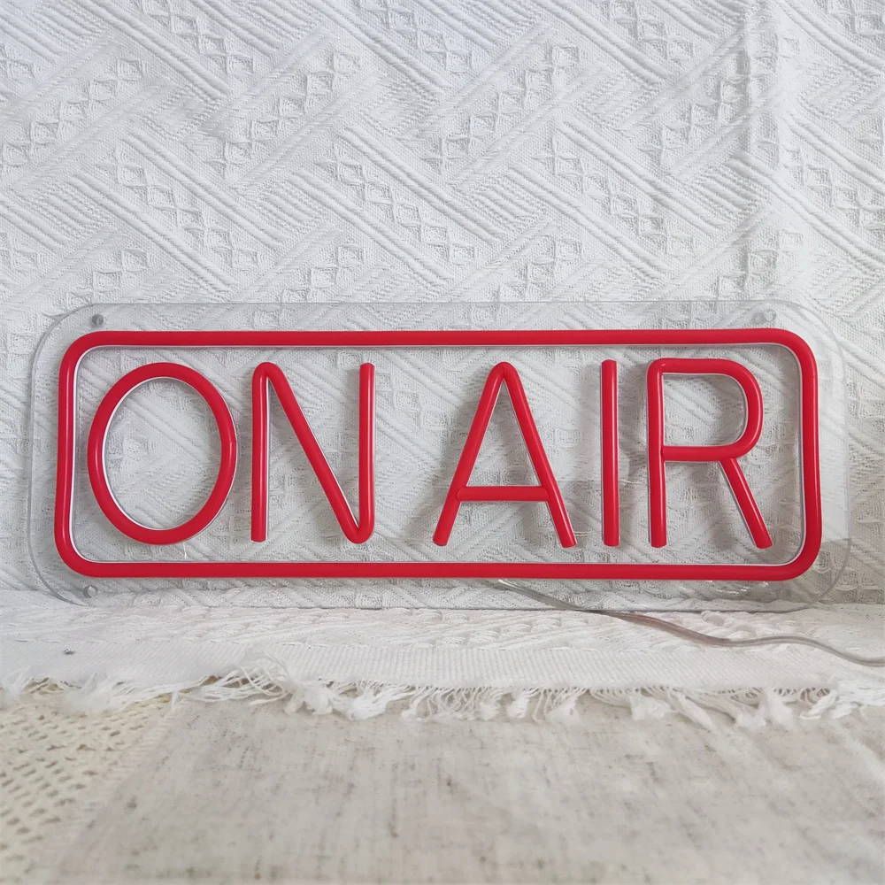 ON AIR Neon Sign Personalized Studio Live Decorative Lights Streaming Recording Signs Art Wall Decor for Live on Air LED Lamp