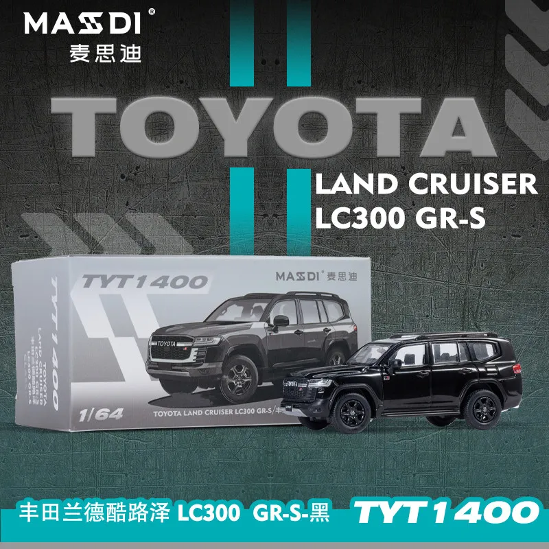 MASDI 1/64 Toyota Land Cruiser LC300 SUV simulation static alloy car model, boys' festival gift toy collection ornament.