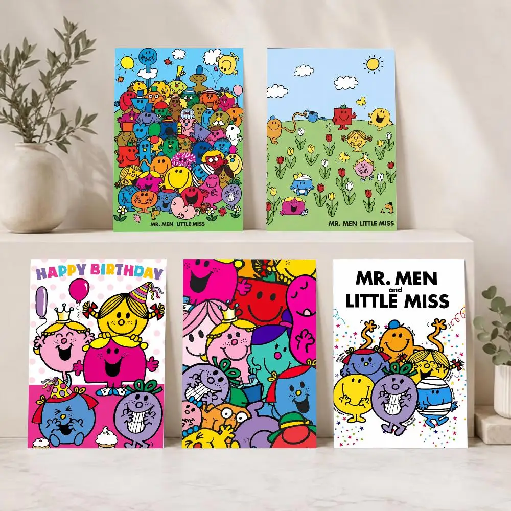 Colorful Book Series M-Mr. Men and Little Miss Poster Series HD Wall Living Room Home Decor Gift
