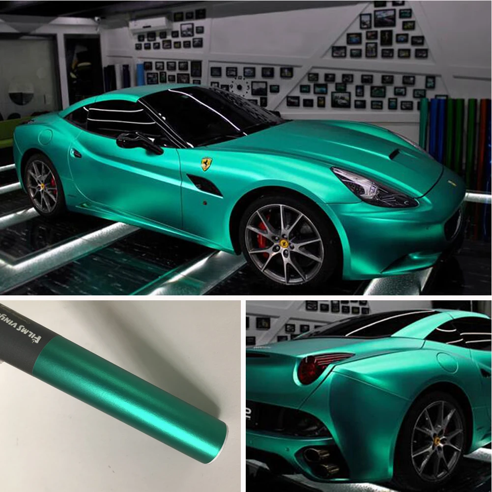 8M x 1.52M TURQUOISE Matt Color Vinyl Wrap for City Car Styling Body Decals Film Sticker Sheet Roll Air Release Channel Free