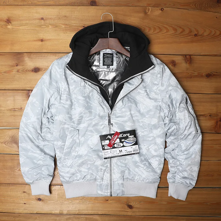 

Термоотражающая утепленная куртка MA-1 для мужчин и женщин со съемным капюшоном, в стиле ретро, осенне-зимняя