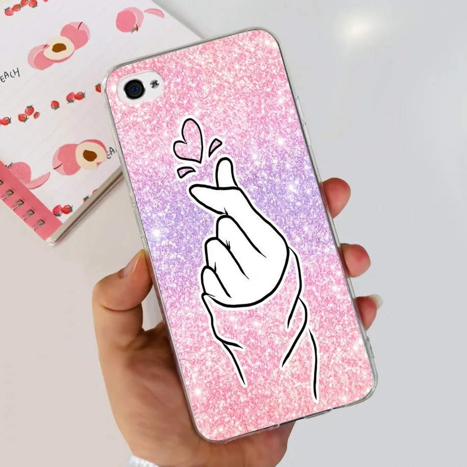 غطاء سيليكون ناعم لـ Apple iPhone 4 ، جراب ، رائد فضاء ، شفاف ، ممتص للصدمات ، زهرة مشهورة ، 4 s ، 4 s