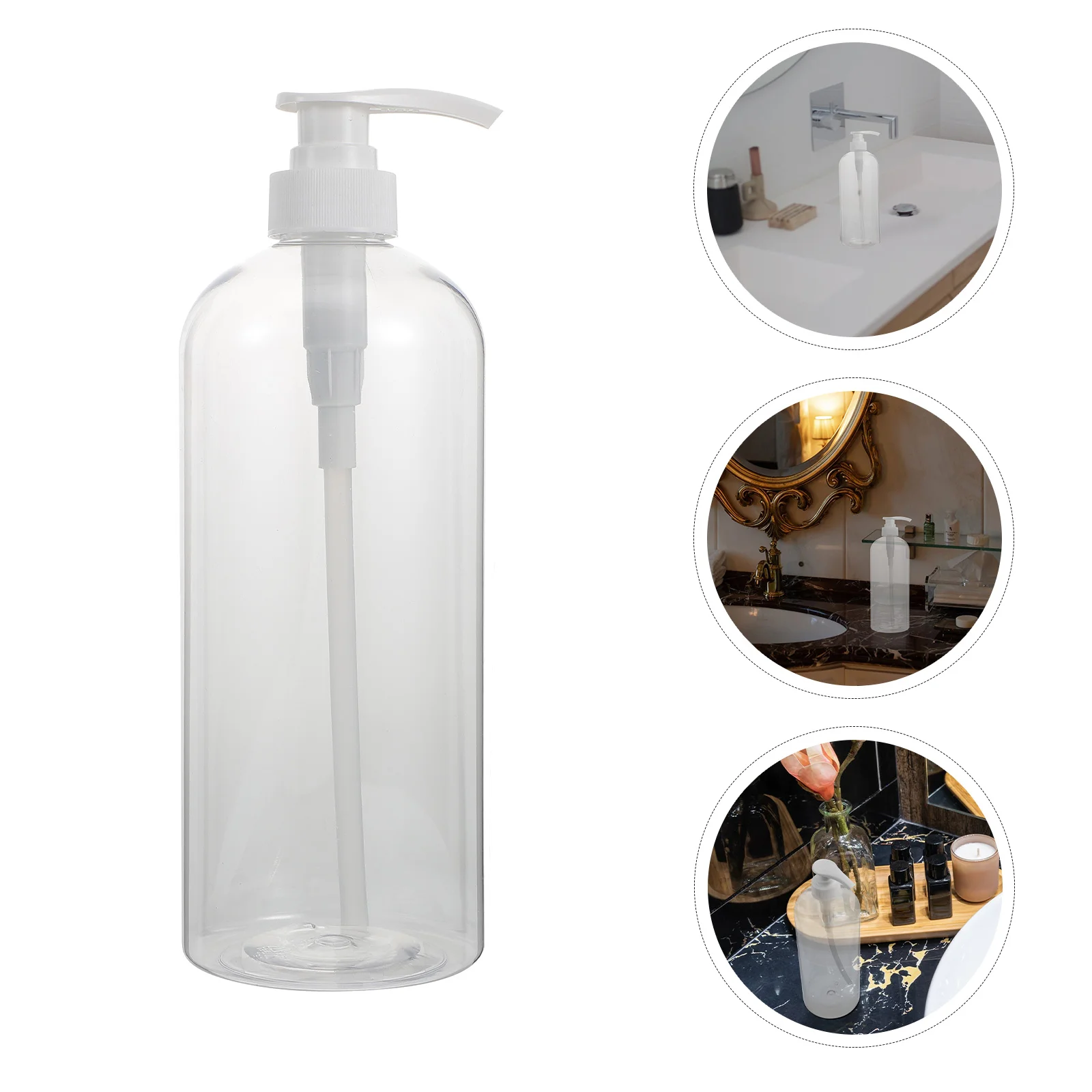 

3 Pcs Lotion Press Bottle Refillable Shampoo Pump-type Sub Hair Squeeze PET The Sub-packing for Home Household Travel Bottles