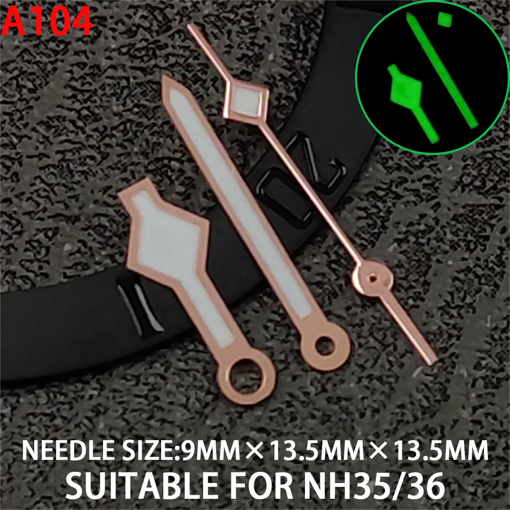 NH35 Hands Luminous Rose Gold Cross Watch Hands modificato accessori Trend