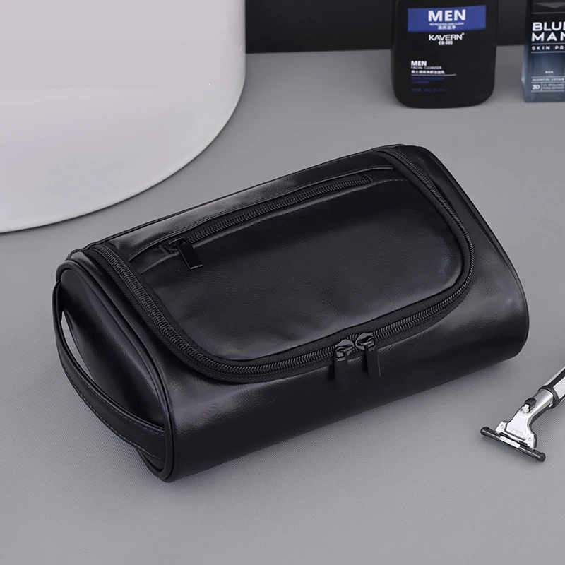 

5 шт. сумки мужские из искусственной кожи простой большой емкости водонепроницаемый переносной дорожный мешок для стирки