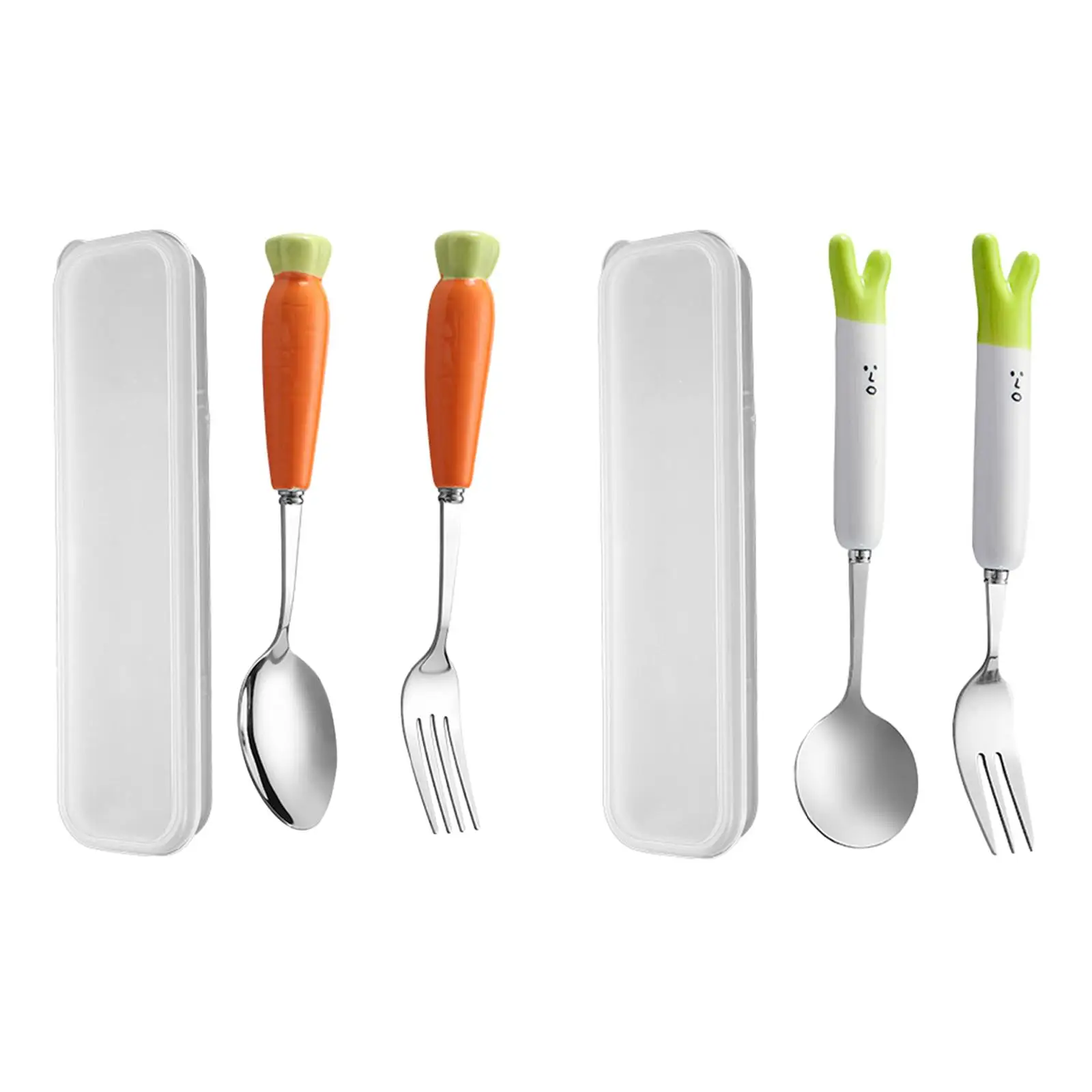 Sleek Stainless Steel Cutlery Set with Compact Case for Dining