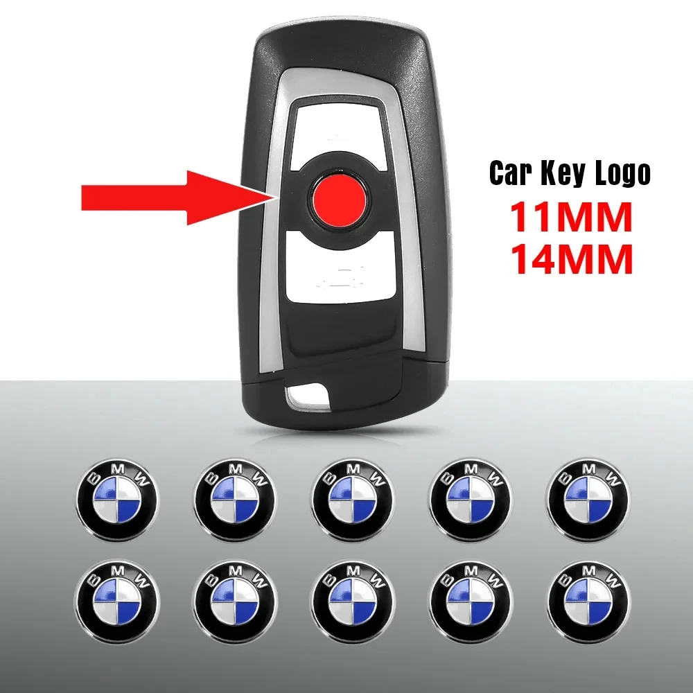 11/14mm Car Remote Key Stickers Badge Emblem for BMW X5 X1 X3 X6 X7 X8 1 3 5 6 7 Series E84 E83 E70 F15 E71 F16 Car Accessories