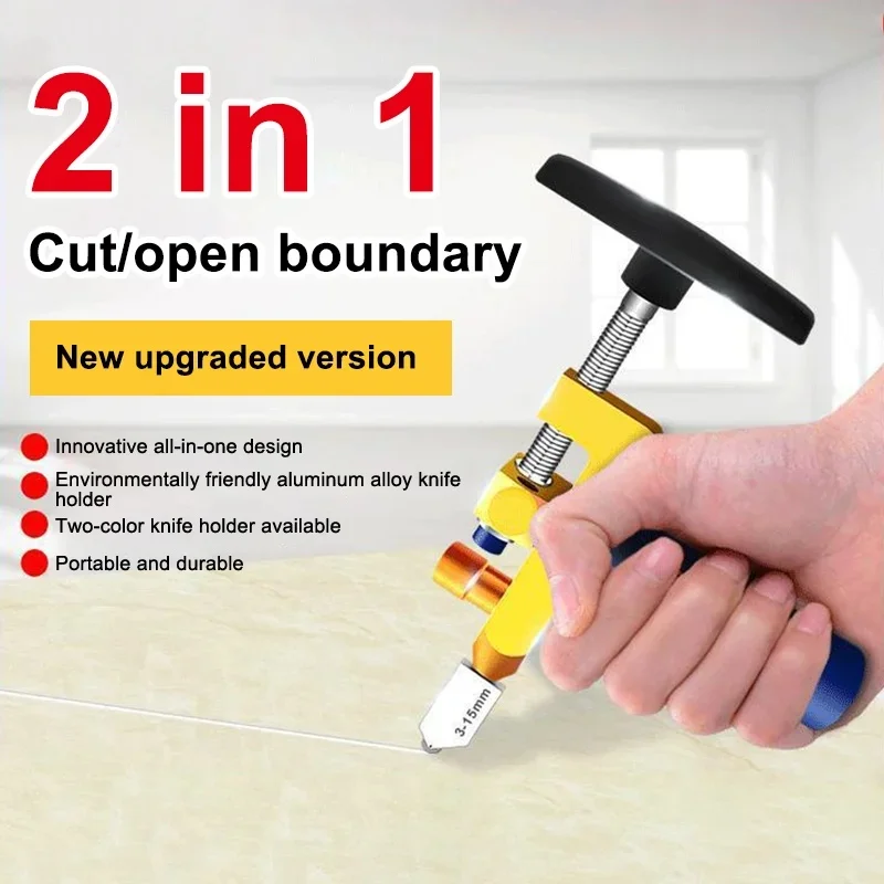 2-In-1 Glass Ceramic Tile Cutter With Knife Wheel Diamond Roller Cutter Cutting Machine Opener Breaker Accessories Set