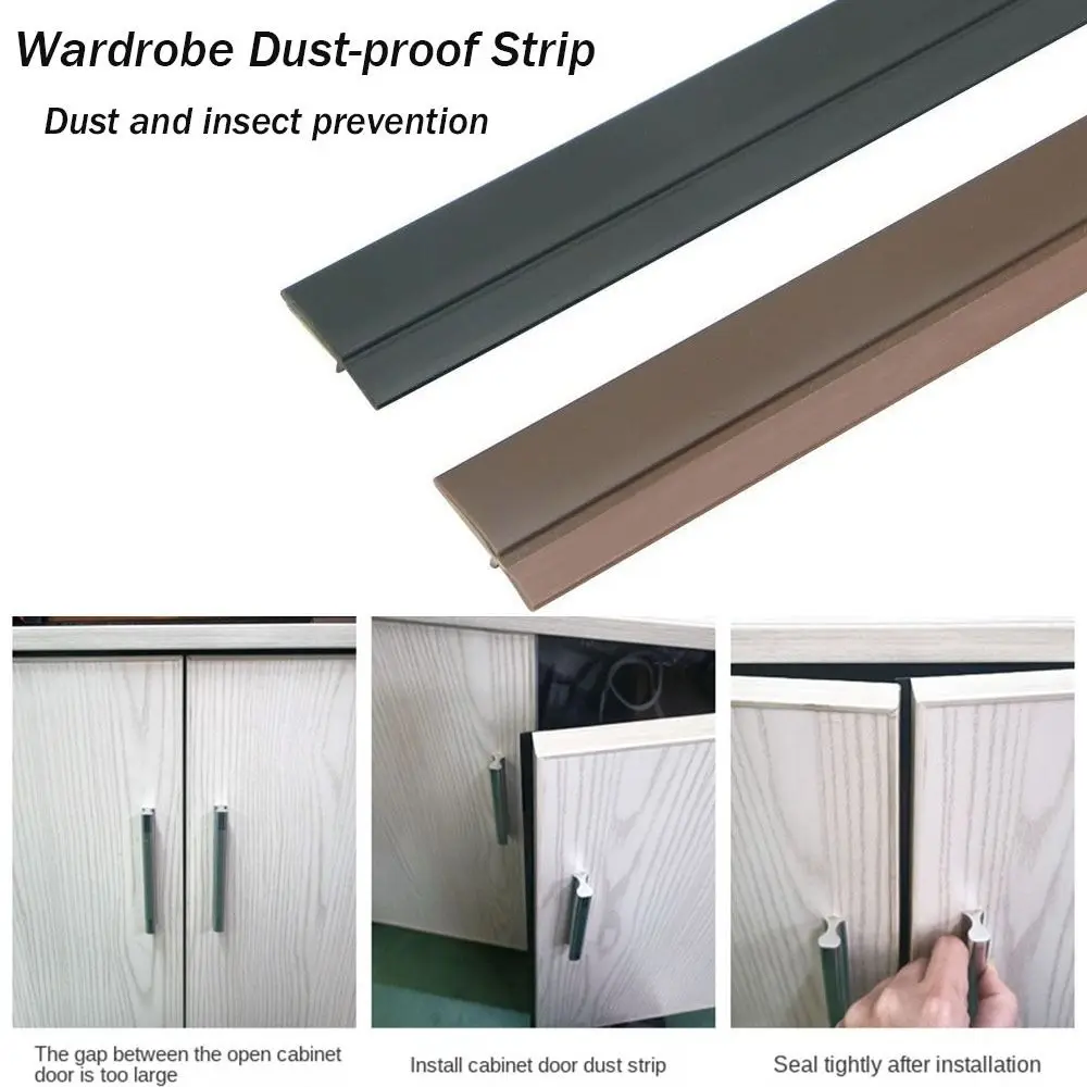 Self-Adhesive Cabinet Door Seal Strip Dust-proof Strip Gap Filling Suitable for Wardrobe Cupboard Insect-proof Moisture-proof