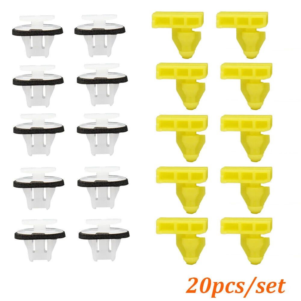 20Pcs Car Wheel Arch Surround Trim Clips For Nissan Juke X-Trail T31 Murano Wing Moulding Car Rivets 76882-JG10A 76847-JG00A