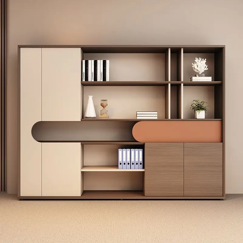High-end file cabinet, office storage floor cabinet, file cabinet, simple modern boss table matching bookcase