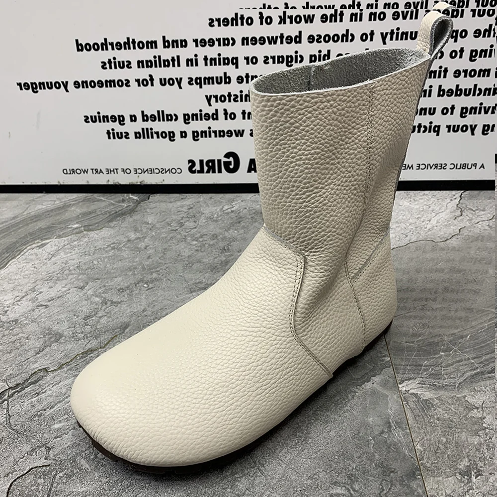 Stivali da donna invernali Plus Size stivali da neve piatti Casual scarpe da donna in pelle antiscivolo stivali impermeabili caldi da donna