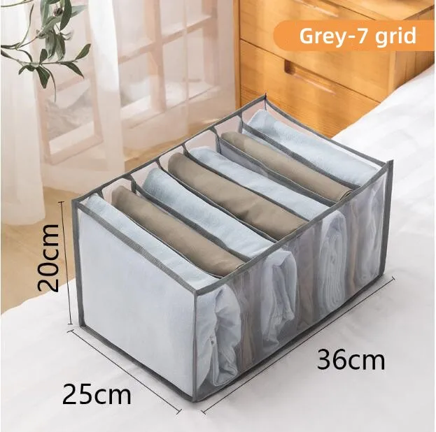 Jeans Storage Box Leggings Organizer Cabinet Trousers Box Wardrobe Storage Organizer BoxFoldable Without Cover D1