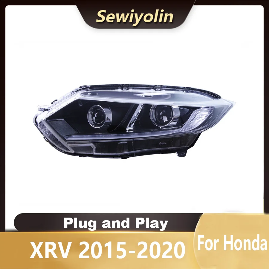 

For Honda XRV 2015-2020 Car LED Headlight Auto Head lamp Reverse Brake Fog Front lights DRL Plug and Play IP67 2pcs/Set